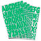 270 pcs 2 Zoll Eisen auf Buchstaben Wärmeübertragung Alphabete für Sport Trikots T-Shirts Team Name Kleidung Slogan Druck DIY Handwerk Dekoration (5 Blätter Grün)