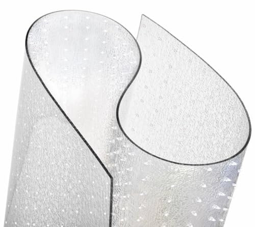 ExactMade - Clear Carpet Runner, USA Made, Safe, 36 x 120 Inch, 2mm Thick Cleated Vinyl, Front Door Carpet Protector, Carpet Plastic Protector Mat for Entryway Rug
