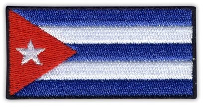 Aufnäher / Emblem, Flagge von Kuba, 6,3 cm, magnetische Rückseite, bestickt