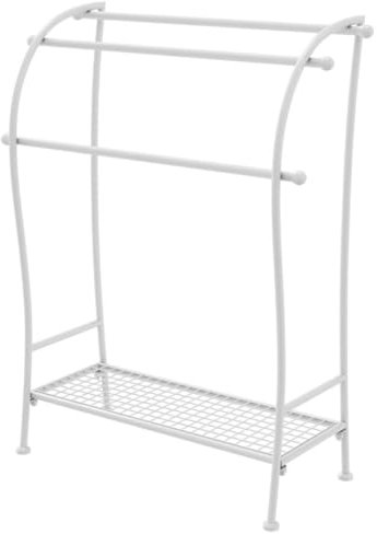 Standhandtuchhalter Handtuchständer Großer Stehender Handtuchhalter Aus Metall Mit Ablage, 3-stufiger Handtuchhalter Für Aufhängen Der Badewanne Badetuchhalter Freistehend Handtuchhalter Stehend (Col