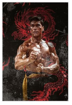THEGIS Bloodsport Jean-Claude Van Damme Leinwand-Poster, Wandkunst, Dekordruck, Bild, Gemälde für Wohnzimmer, Schlafzimmer, Dekoration, ungerahmt, 30 x 45 cm