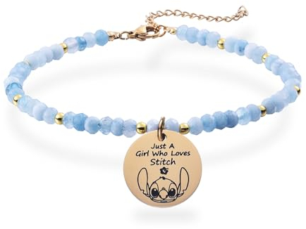 Melix Home St*ch Stuff Armband St*ch Geschenke für Mädchen Fans Frauen Teen süßes Geburtstagsgeschenk Naturstein