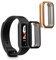kwmobile 2X Schutzhülle kompatibel mit Xiaomi Smart Band 8 Active/Redmi Band 2 Hülle - Fullbody Cover Set aus Silikon - Schwarz Rosegold