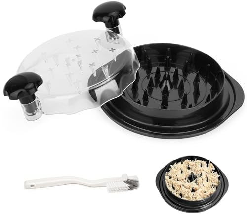 9.8in Chicken Shredder, Meat Grinder with Handles and Non-Skid Base, Chicken Shredder Tool Twister with Cleaning Brush, Bpa Free Meat Shredder, for Ground Beef Pulled Pork and Chicken