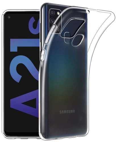 Oprimio Kristallklar Hülle für Samsung A21s [Silikon Hülle] [%100 Durchsichtig] [Deutsche Material] [Ultra Dünn] Klar Handyhülle für Samsung Galaxy A21S
