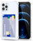 Svanove for iPhone 12 Pro Max Case Wallet Clear, Card Holder Case with Credit Card Slot, Thin Slim Transparent Silicone Grip Soft Rubber Protective Shockproof Airbag Bumper for Women, Clear