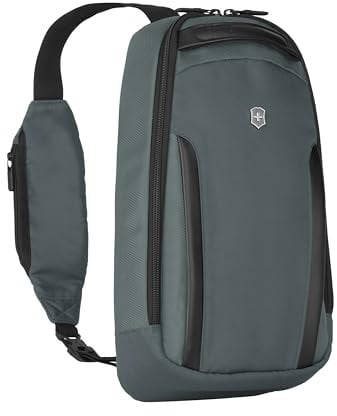 Victorinox Altmont Professional Tablet Sling, Shoulder Bag with Tablet Compartment, Women/Men, 10” Tablet Compartment, 10 x 24 x 39 cm, 8 L, Grey/Green