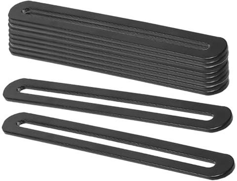Lot de 10 plaques de réparation plates réglables de 110 mm en acier inoxydable avec fente unique, supports droits pour réparation de meubles
