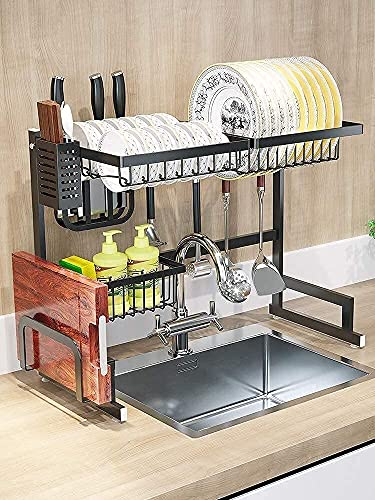 Estante para secar Platos, escurridor de Platos, escurridor de Platos, Estante para Fregadero, Soporte para Utensilios, Organizador de Cubiertos, Estante para Platos, escurridor, Estante par