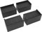 Lot de 4 Rehausseurs de Meubles Noirs, 4 Pieds Rectangulaires élargis, Tapis de Pieds Rectangulaires, Rehausseurs de Lit, canapé, Pieds en Caoutchouc Surélevés, Pieds de Table,