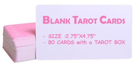 Myripoly Erstellen Sie Ihre eigenen Orakelkarten, weißes Blanko-Tarotkarten-Deck, 80 Karten, Standard-Tarot-Größe (7 x 12 cm), weiße Blanko-Spielkarten