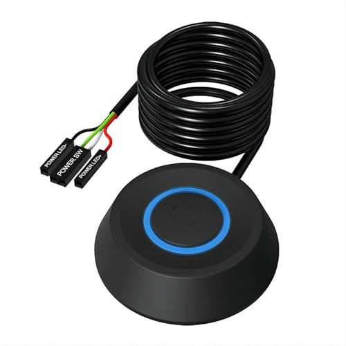 Desktop Computer Button - Pc Switches, Computer Case Motherboard Button | Hdd Pussh Computer Host Button with 1.8m Cables External Extension Cable for Remote Start Pc Motherboard Off
