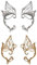 2 Paar Elfen Ohren, Elfenohren Erwachsene, Feen Kostüm Damen, Elf Ears, Elfen Ohren Elfenohren für Elben Kostüm Feenkostüme Frauen Cosplay Kostüm, Geeignet für Kleine Ohren (Gold, Silber)