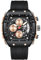 rorios Tonneau Armbanduhren für Herren Stilvolle Casual Uhren Sport Silikonarmband Herrenuhren Analoge Quarz Uhr Multifunktionale Chronograph Uhr Schwarz B