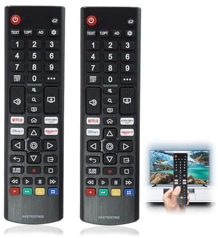 Universal Remote Control for LG, 2Pcs TV Remote Control Replacement Universal TV Remote Control Universal TV Remote Smart TV Remote Control for LG TV AKB76040302 AKB76037601 AKB76037605