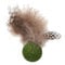 JACK AND VANILLA, Bola de Hierba de Gato interactiva con Pluma, estimula el Instinto de Caza, 100% Natural, 5 cm, Color Verde/marrón, Ideal para el Bienestar de tu felino, Modelo herbals