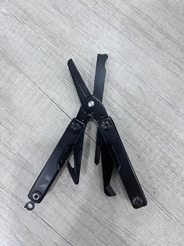 BIBURY Multitools, Keychain EDC Mini Pocket Tool, Foldable Scissors with Window Breaker, Multi Tool for Emergency and Daily Use, EDC Gadgets Stocking Fillers Birthday Gifts for Men Dad Women -Black