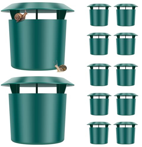 12 Stück Schneckenfalle Garten 8.5x9cm Schneckenfallen Plastik Wasserdicht Nicht Leicht zu Verformen Schneckenfalle für Hochbeet Geeignet für Gärten Obstgärten Gemüsegärten