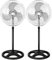 UBOON Ventilador de Pie Potente 75W | 3 Velocidades & Oscilación | Altura Regulable | Silencioso | Base Estable | Ideal para Casa Oficina y Taller (PACK 2)