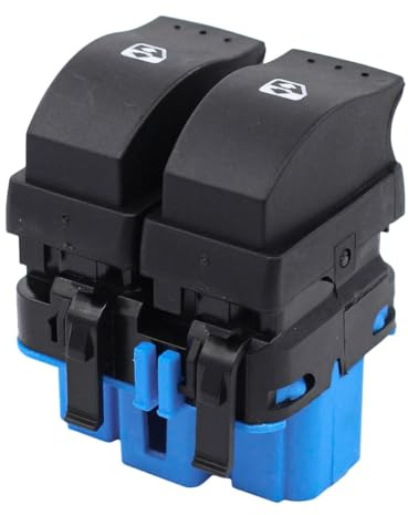 Hoite Interruptor de elevalunas eléctrico delantero compatible con Renault Trafic Master, Nissan NV400, Primastar, Opel Vivaro 8200108269, 93858938 y 4417286.