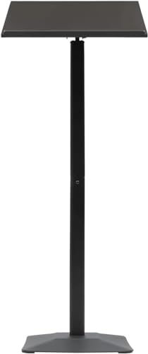 Acryl-Podiumsständer, Bodenstehendes Rednerpult Mit Eisenkörper Und Sockel, Modernes Konferenz-Kanzelpodium, 30–90° Winkel Verstellbar, for Kirche, Schule(Schwarz)
