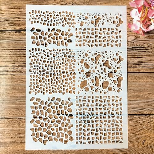 TIAMECH A4 Reusable Camouflage Stencil for Painting