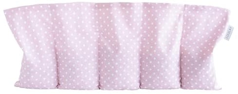 LOOLAY Kirschkernkissen Mikrowelle 50x20 cm – Wärmekissen Bio Baumwolle – Kirschkern Kissen mit 5 Kammern – Ideal bei Muskelverspannungen und Menstruationsbeschwerden (pünktchen rosa)