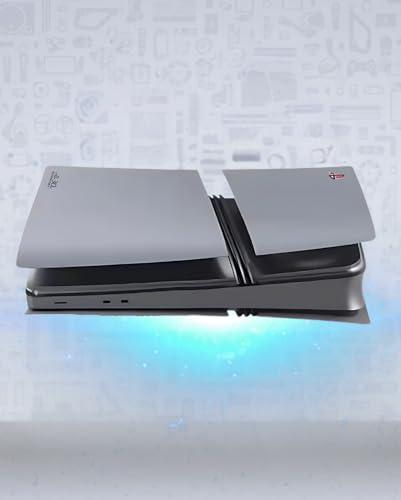 Coques/Facades Compatible PS5/Slim/Pro (Disc & Digital) – Faceplate Style Rétro 30th Anniversary – Plaques de Remplacement ABS Antidérapantes – Design Vintage Gris (PS5 Pro (Digital))