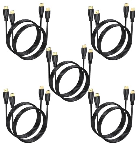 Cavo HDMI 4K 6FT/2M 10-Pack, cavo HDMI 2.0 18Gbps, cavo flessibile in PVC | Supporta ARC e HDCP2.2 per Soundbar, laptop, monitor, PS5, PS4, Xbox One, Fire TV, ecc