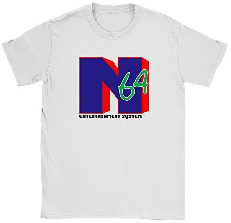 N64 Mens T-Shirt X-Large White Retro Gaming Funny Mashup Pop Culture Gift