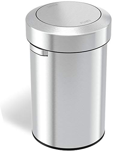 iTouchless Titan-Mülltonne, Schwingdeckel, selbstbalancierend, Klappdeckel, Edelstahl-Schaukelverschluss, ca. 45 l, 17 Gallon Color Name: Stainless Steel, Swing Top