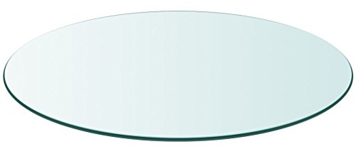 yorten Tischplatte aus GEH?rtetem Glas Rund 300 mm Glastisch Tisch Glasplatte Transparent St?rke 8 mm für Esstische, Couchtische, Gartentische