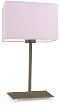 Lampe de chevet AMALFI avec abat-jour rose clair Cadre doré vieilli