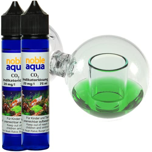 noble aqua CO2 Dauertest Aquarium – inkl. 150ml CO2 Indikator Flüssigkeit – dauerhafter & präziser CO2 Test