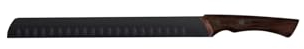 Tramontina - Cuchillo Slicer Churrasco Black, en Acero Inoxidable Oscurecido, para Cortes Grandes, Mango de Madera de 12, con Remaches, Color Negro, Tamaño de 43.5 cm