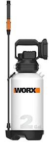 Worx WG829 20V Power Share 2-Gallon Cordless Yard Sprayer | Automatic Pump; Variable Spray Nozzle; Battery & Charger Included; PowerShare