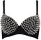 Ixkbiced Damen Sexy Rundum-Spike Niet Tanz-BH Metallic Punk Style Nachtclub Wear