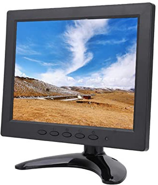 Shanrya VGA-Display, leichtes 1024 x 768-Videodisplay, klares Bild, 8 Zoll, helle Farbe, mit Netzteil für zu Hause(Europäische Vorschriften)