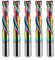 EU_HOZLY DLC Coating Up and Down Cut 2 Flutes Spiral Carbide Router Tool CNC Milling Cutter Compression Wood Shank 6mm Shank 6mm Cutting Diameter 25mm CEL Pack of 5