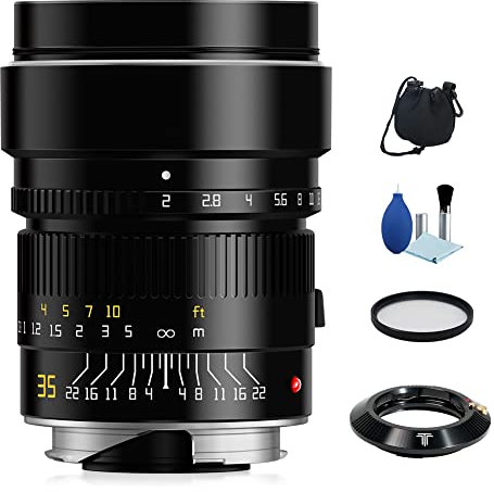 TTArtisan APO M35mm F2 AA Full Frame Lente manual de gran apertura para Hasselbald X1D XCD Cámara Adaptar con Leica M a X1D Adaptador de lente de montaje