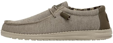 HEYDUDE Wally Sox Herren - Slip on Schuhe - Mokassin Stil, Beige, 41