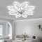 90cm Modern Ceiling Fans with Lights and Remote/APP Silent Creative Flower Ceiling Fans with Lamps Dimmable LED Fan 6 Speed Reversible Blades for Bedroom Living Room,White