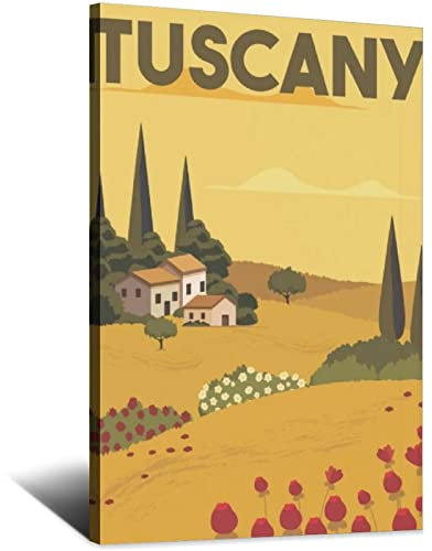 Vintage Toskana Reiseposter Leinwand Kunst Poster Geschenk Wanddekoration Gemälde Poster Dekorative Poster