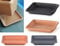 B2C Square Saucers Plastic Plant Pot/Water Trays 14cm-41cm (41cm, Anthracite)