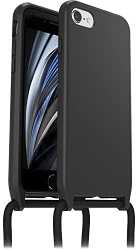 OtterBox React Necklace Hülle für iPhone 7/8/SE 2020/SE 2022, ultraschlanke, schützende Hülle mit Verstellbarer und Abnehmbarer Handykette, Getestet nach Militärstandard, Schwarz