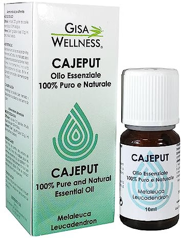 Gisa Wellness - CAJEPUT - Olio Essenziale Convenzionale - 100% Puro e Naturale - [10ml] - Ideale per Aromaterapia e Cura della Persona - Diffusione Ambientale - Made in Italy