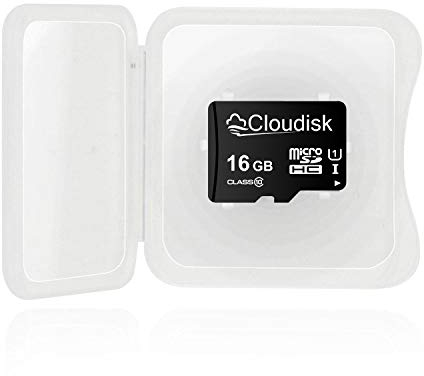 Cloudisk 10pack Carte Micro SD 16gb Carte mémoire microsdhc uhs - I avec Lecteur d'adaptateur microSD, C10, U1, Full HD, A1 (16gb)