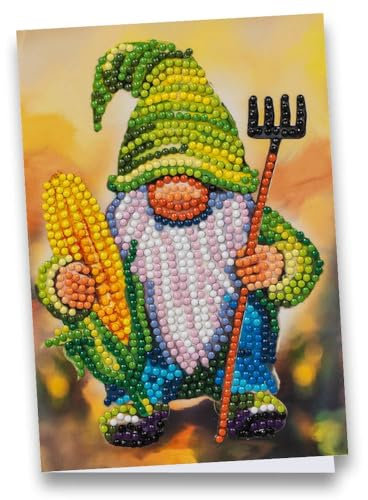 Ideen mit Herz Diamond-Painting-Grußkarte | Din B6 (11,5 x 16,5 cm) | 370 g/m² | inkl. Umschlag & Werkzeug (Herbstwichtel)
