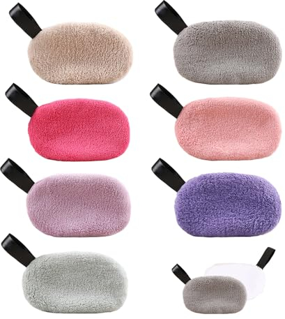 Paquete de 7 esponjas de lavado facial de doble cara, toallitas lavables, almohadillas de algodón reutilizables, almohadillas desmaquillantes, almohadillas de algodón reutilizables y lavables