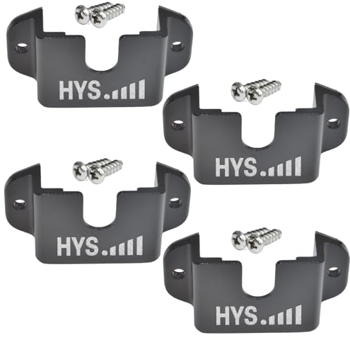 HYS Universal Ham CB-Radio/alle HT's Mikrofon-Aufhänger mit Gürtelclip/universeller runder Drehknopf, Walkie-Talkies/Marine-Radio-Gürtelclip-Halterung für Anytone Midland Icom Kenwood Yaesu (Schwarz,